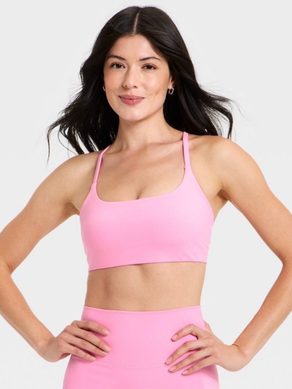 All In Motion™ Women's Super Flex Light Support Open Back Sports Bra - Pink XL